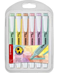 Markeerstift Stabilo Swing Cool 6 pastel kleuren