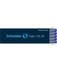 10 Schneider Slider 755 XB balpenvullingen blauw