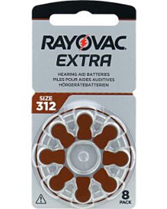 Rayovac Extra type 312 bruin (8 batterijen)
