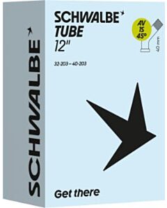 Schwalbe fiets binnenband 12 inch AV1 45 graden