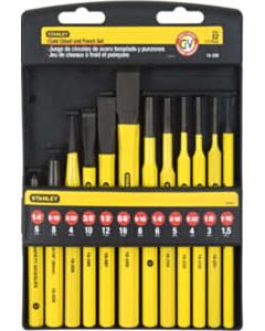 Koudbeitel & drevelset 12-delig Stanley 4-18-299