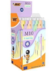 50x Bic M10 Pastel balpen blauw medium