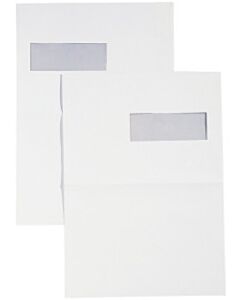 250 Zelfklevende akte enveloppen met venster links C4 229x324mm 120g