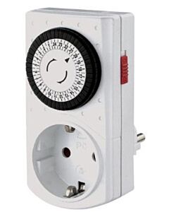 Mini 24-uur tijdschakelaar Perel E305DM-G