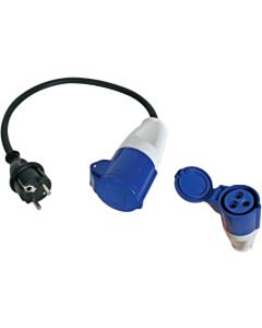 Verloopkabel CEE-contrastekker naar hybride Schuko-stekker 0,4m