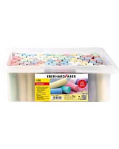 Stoepkrijt 100 stuks in bak Eberhard Faber