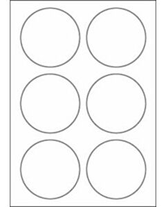 A4 etiketten 85 mm rond wit 100 vel Sorex