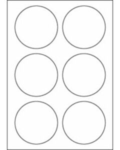 A4 etiketten 90 mm rond wit 100 vel Sorex
