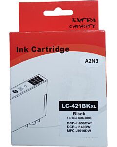 Huismerk Brother LC-421XLBK cartridge zwart