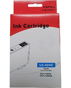 Huismerk Brother LC-424C cartridge cyaan