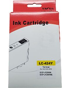 Huismerk Brother LC-424Y cartridge geel