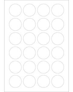 A4 etiketten 40 mm rond wit 100 vel huismerk