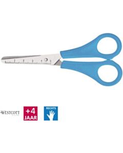 Lichtblauwe kinderschaar Westcott 13 cm ronde punt