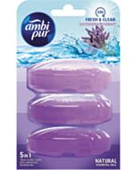 Toiletblok navulling Ambi Pur lavendel en rozemarijn 3 x 55 ml