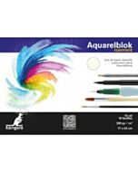 Aquarelblok 17x24cm 16 vel 300 gram roomwit Kangaro