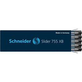 Schneider Slider 755 Ricariche Penna A Sfera, Inchiostro Blu Medio, Sistema ViscoGlide, Confezione Da 2, Stile Parker - 4