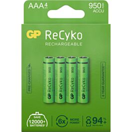 GP ReCyko AAA batterijen 950 mAh (4)