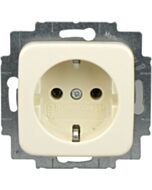 Busch-Jaeger wandcontactdoos randaarde crèmewit 20 EUC-212-503