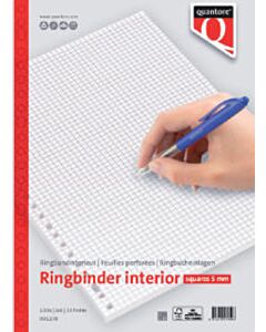 Ringbandinterieur A4 ruit 5 mm 23-gaats 100 vel Quantore