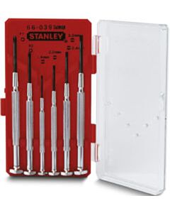 Stanley horlogemakers schroevendraaierset 6-delig 1-66-039