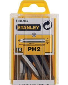 10 Lange PH2 bits 1/4 inch 50 mm Stanley 1-68-947