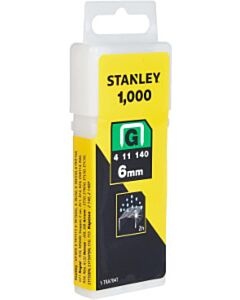 Stanley nietjes 6 mm type G 1000 stuks