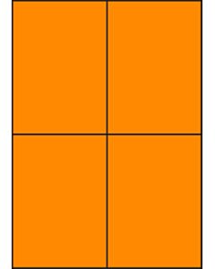 Oranje A4 etiketten 105 x 148 mm (100 vel)