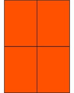 Oranje A4 etiketten 105 x 148 mm (100 vel)