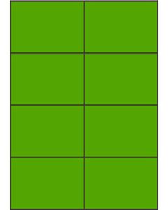 Groene A4 etiketten 105 x 74 mm (100 vel)