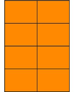 Oranje A4 etiketten 105 x 74 mm (100 vel)