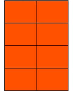 Oranje A4 etiketten 105 x 74 mm (100 vel)