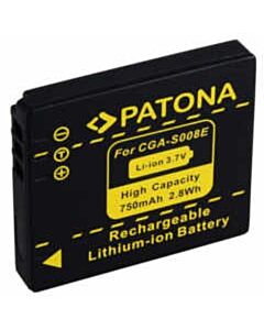 Panasonic CGA-S008(A/E) / DMW-BCE10(E) / VW-VBJ10 accu (Patona)