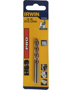 Irwin metaalboor 3,5 x 70 mm HSS Pro (2 stuks)