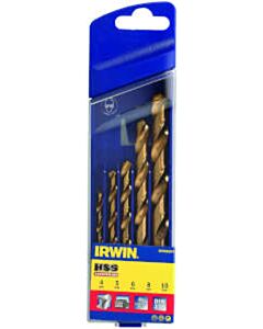 Irwin metaalborenset HSS titanium 4/5/6/8/10mm