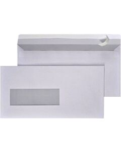 25 Zelfklevende enveloppen met venster links EA5/6 110 x 220 mm