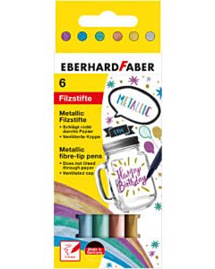 6 Metallic viltstiften Eberhard Faber 551006