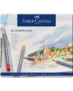 48 Aquarelpotloden Faber-Castell Goldfaber in bliketui