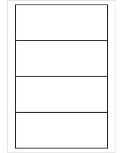A4 etiketten 192 x 70 mm wit (100 vel)