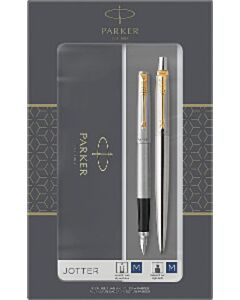 Parker Jotter balpen en vulpen Steel GT medium