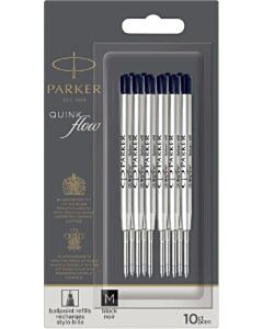 10 Parker QuinkFlow balpenvullingen zwart medium