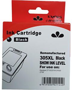 Huismerk HP 305XL cartridge zwart met inktniveau