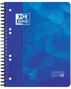 Oxford projectboek A5+ 6-gaats lijn 120 vel blauw