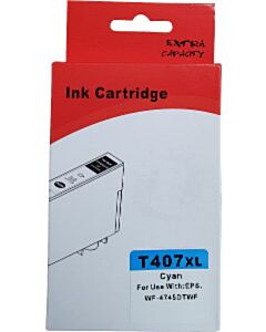 Huismerk Epson 407 cartridge cyaan