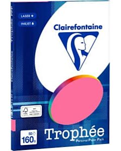 Fuchsia roze A4 papier 160 gram 50 vel Clairefontaine Trophée