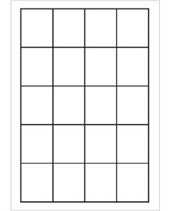 A4 etiketten 45,2 x 54,8 mm wit (100 vel)