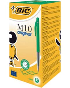 50x Bic M10 balpen groen medium