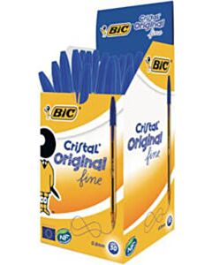 50x Bic Cristal balpen blauw fijn