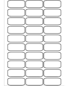 A4 etiketten 60 x 25 mm wit (100 vel)