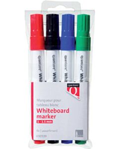 Quantore whiteboardmarker 1-1,5mm rond 4 stuks
