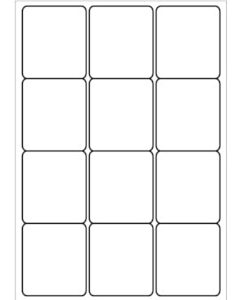 A4 etiketten 63,5 x 72 mm wit (100 vel)